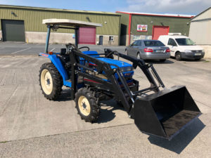Compact tractor with front-end loader