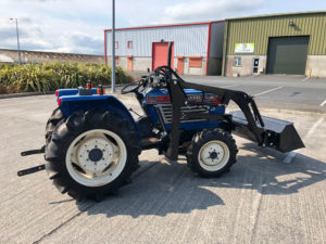 Iseki compact tractor with loader